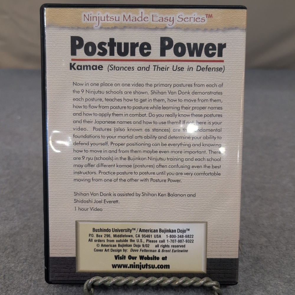 Ninjutsu Made Easy Posture Power Kamae Shihan Richard Van Donk DVD Martial Arts - Picture 2 of 2